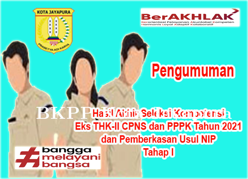 PENGUMUMAN HASIL AKHIR SELKOM DAN PEMBERKASAN FORMASI EKS THK-II KOTA JPR 2021 TAHAP 1